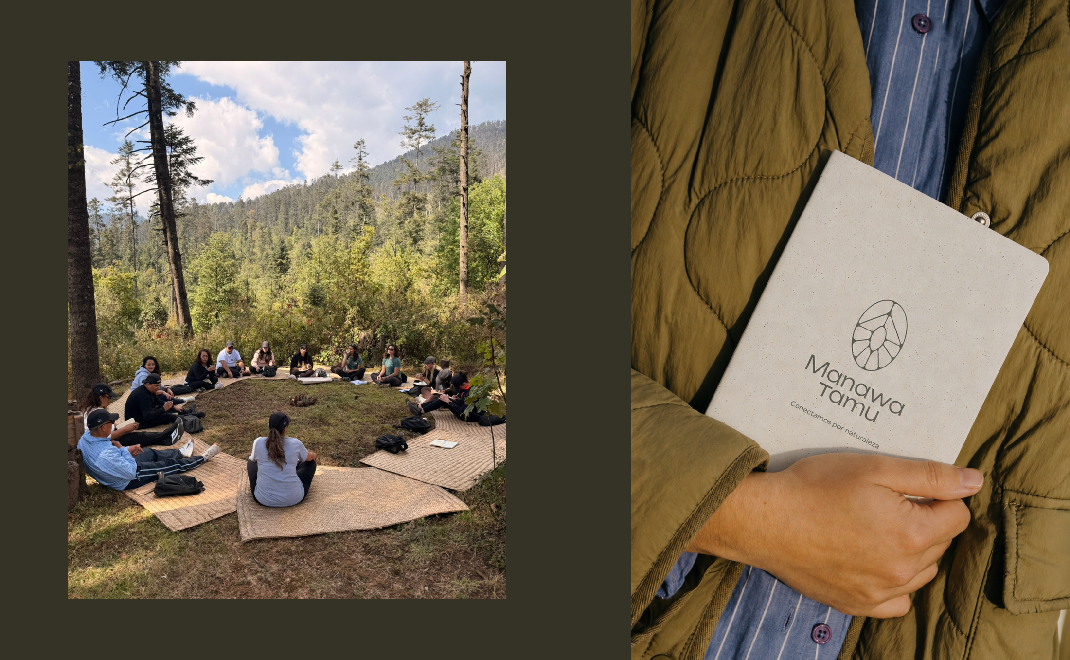 Manawa Tamu real-world retreat and brand material application